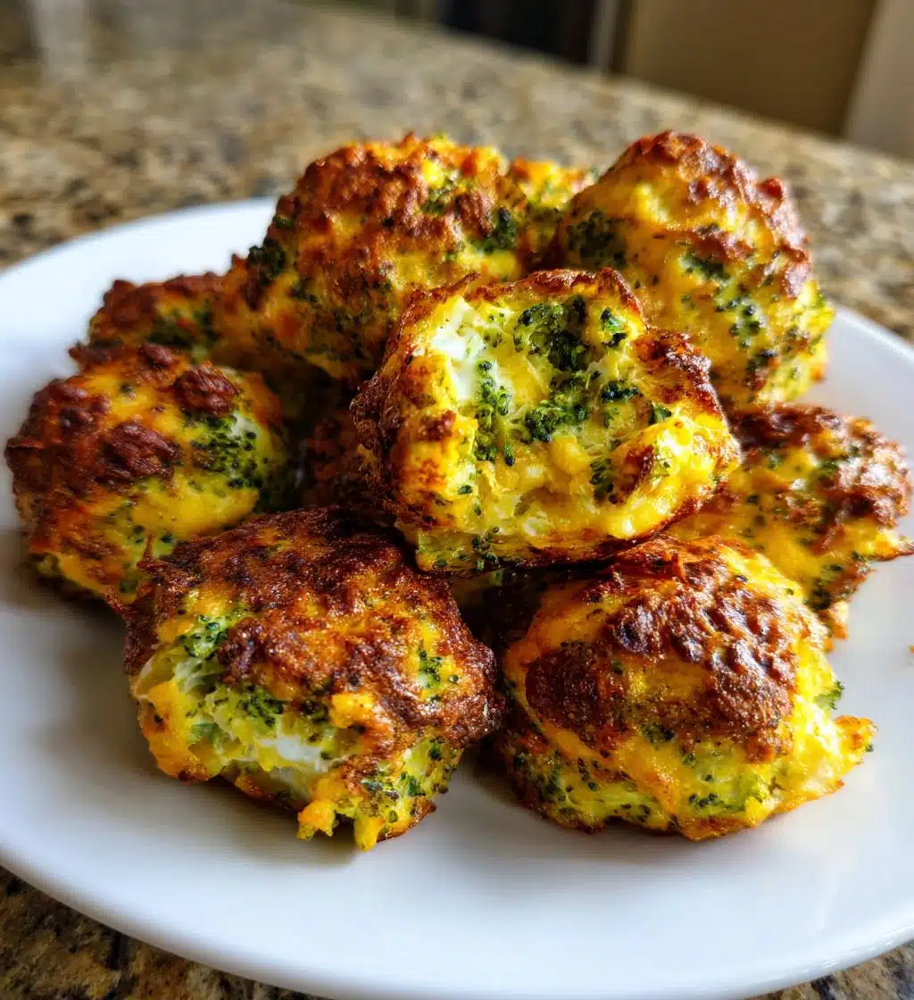 baked broccoli cheese balls - detail 1