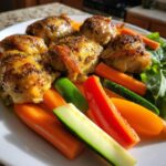 baked chicken thighs and vegetables