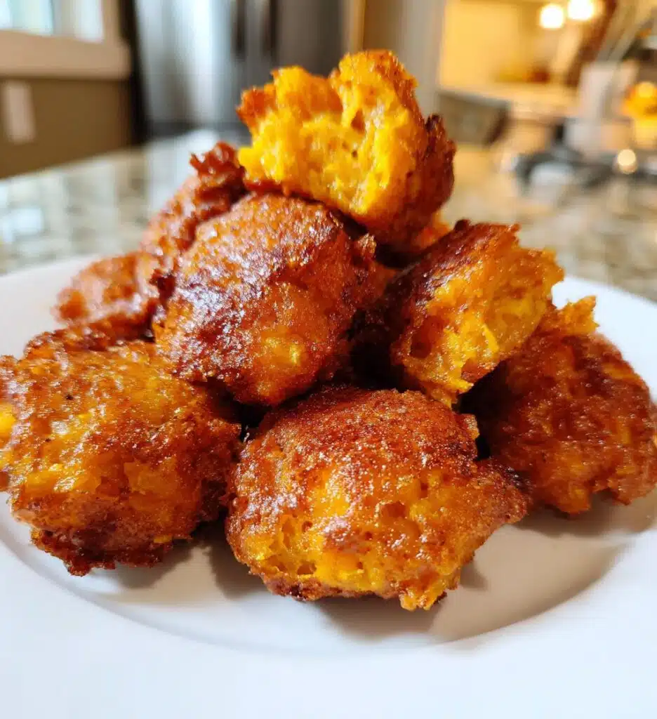 baked pumpkin fritter bites
