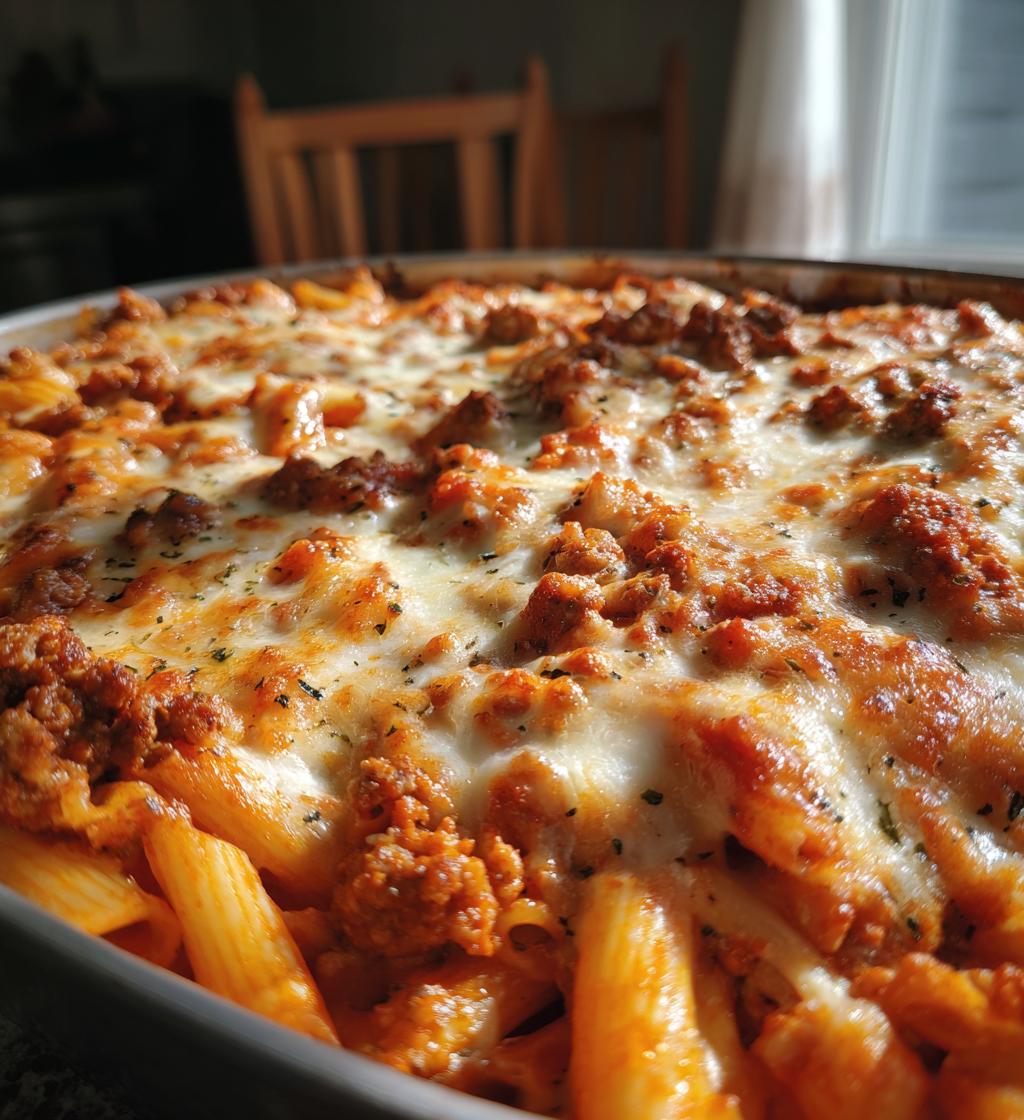 baked ziti with ground beef and ricotta