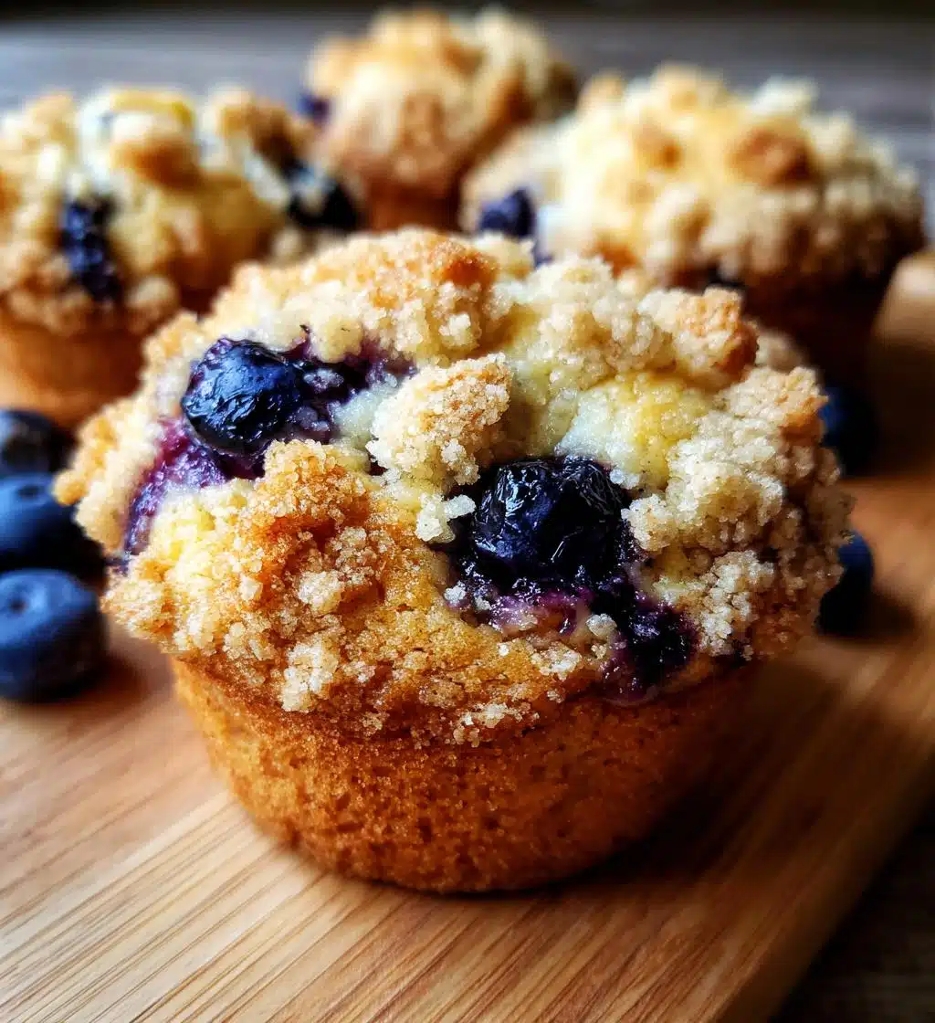 bakery style lemon blueberry streusel muffins