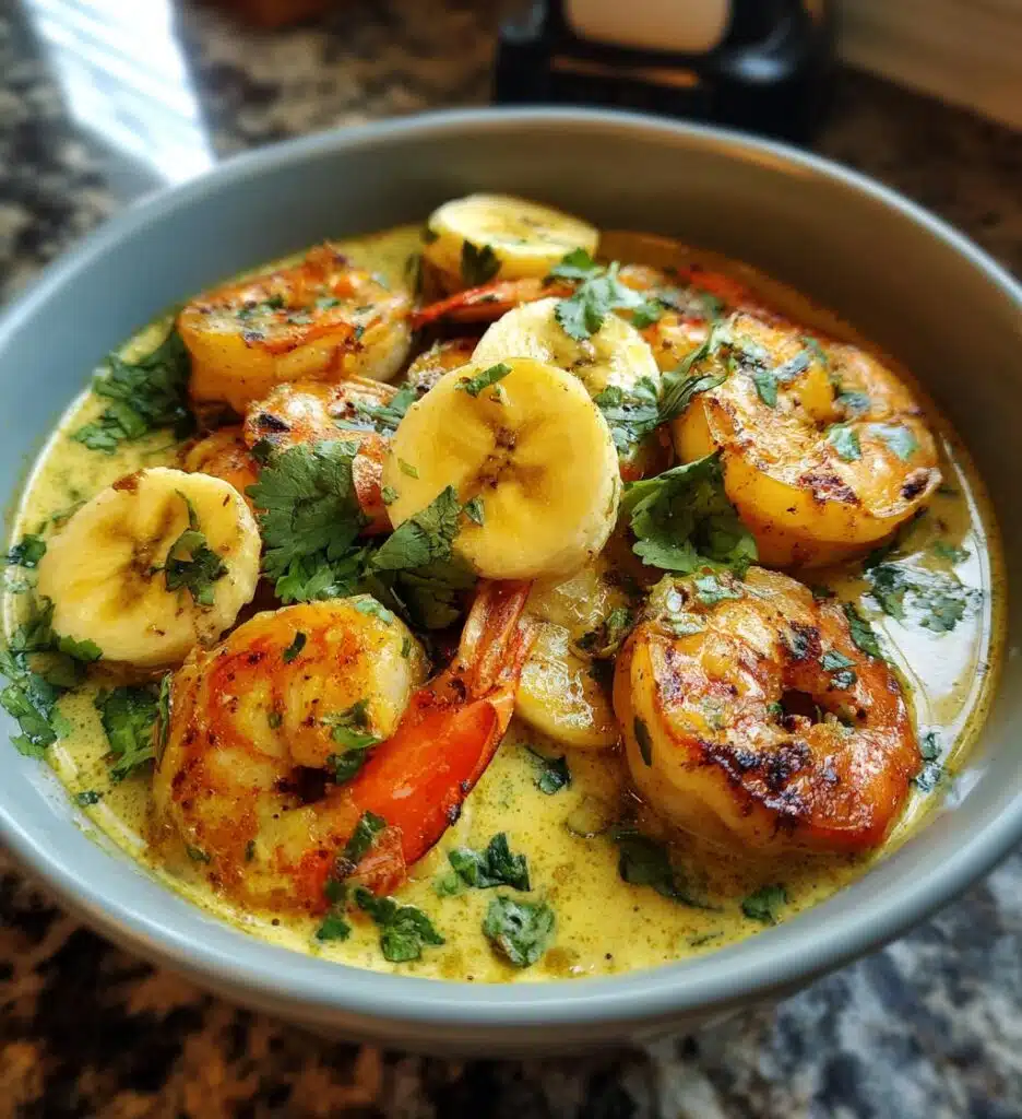 banana coconut curry shrimp