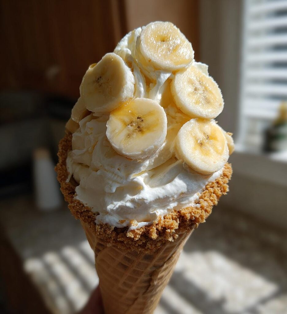 banana pudding cheesecake cones recipe