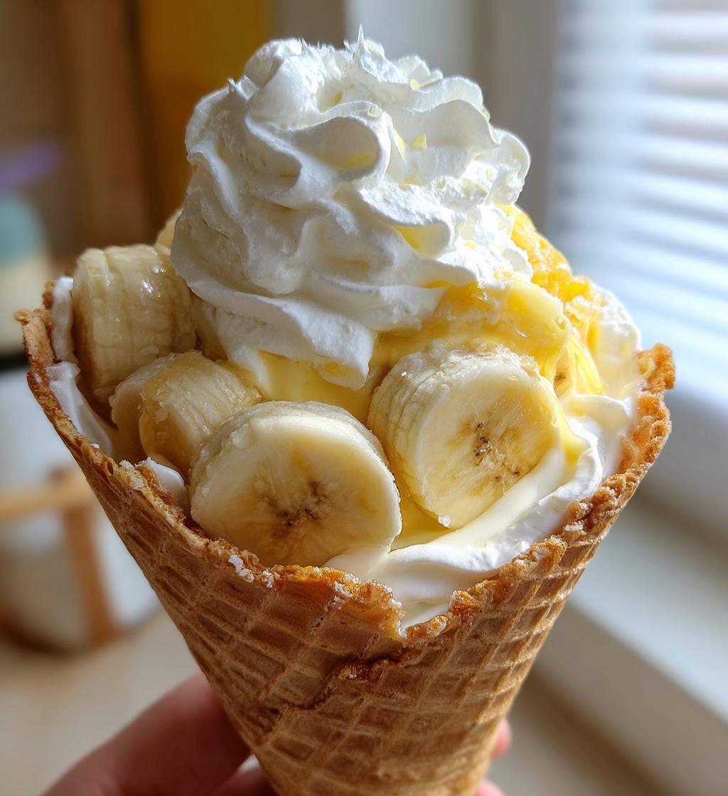 banana pudding cheesecake cones