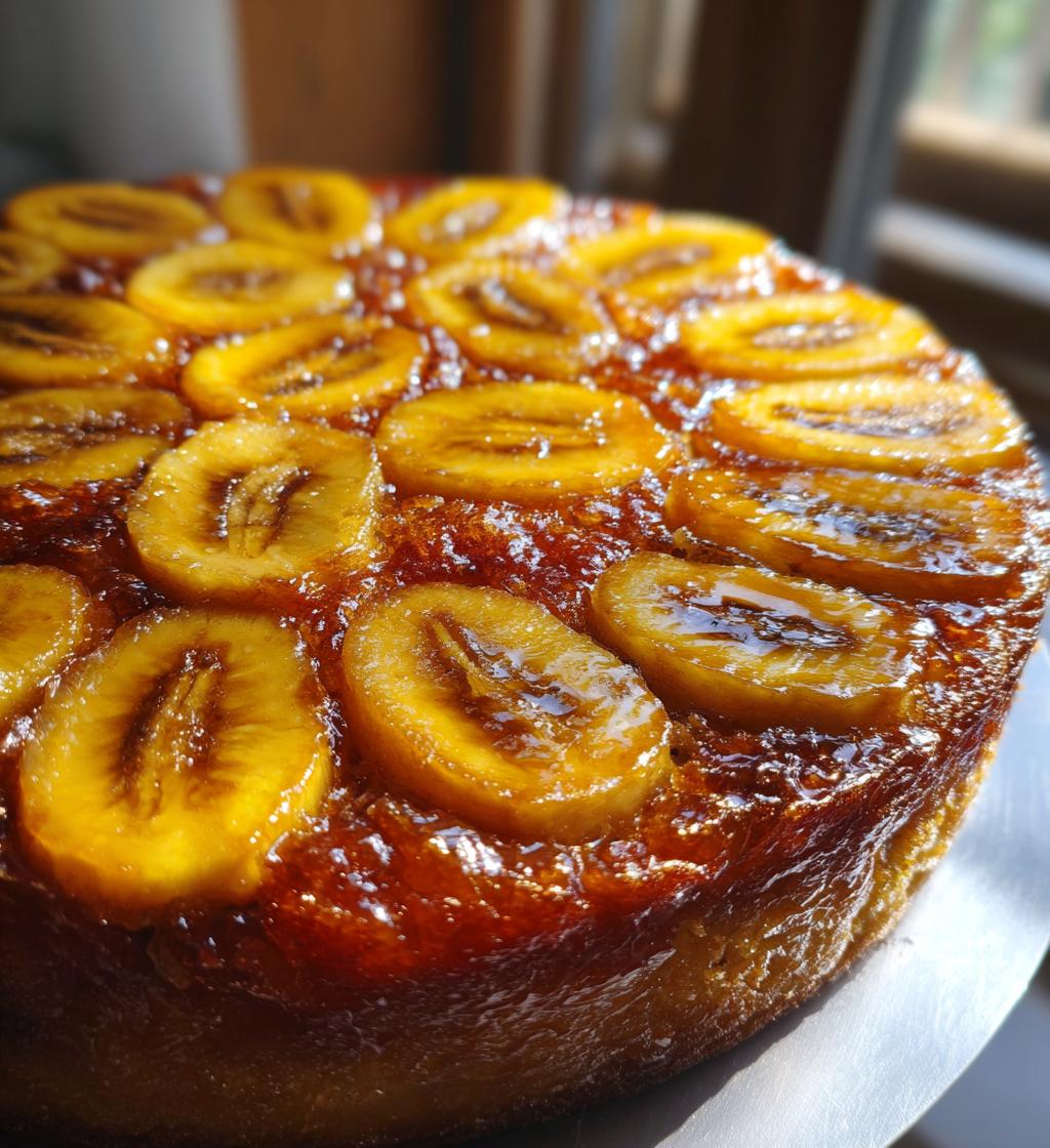 banana upside down cake - detail 1