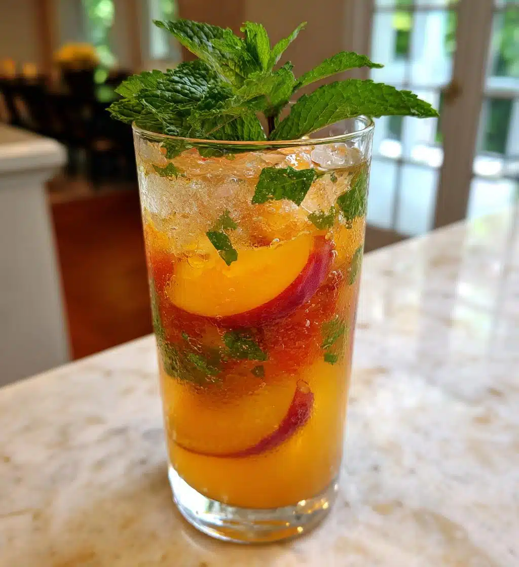 beach peach lemonade cocktail - detail 1