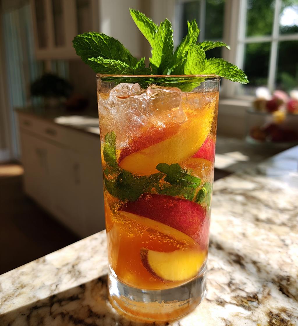 beach peach lemonade cocktail