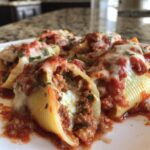 beef stuffed shells with creamy ricotta filling
