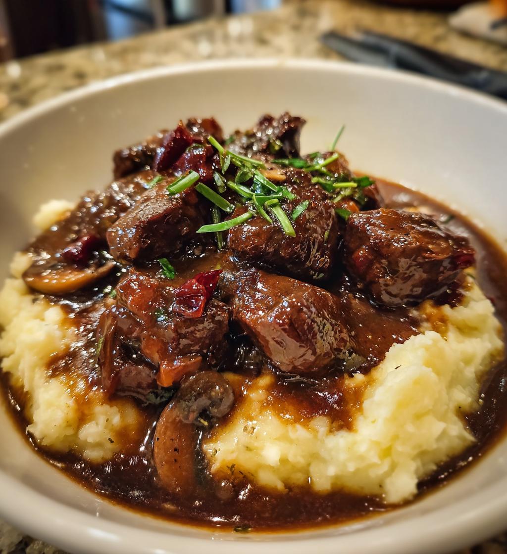 beef tips and gravy - detail 1