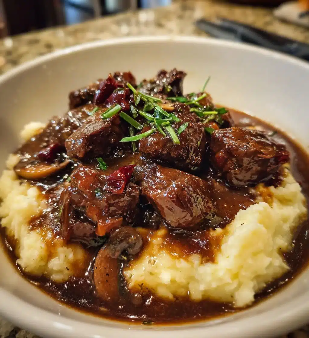 beef tips and gravy - detail 1