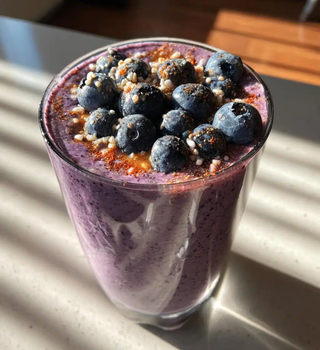 blueberry spinach antioxidant smoothie - detail 1