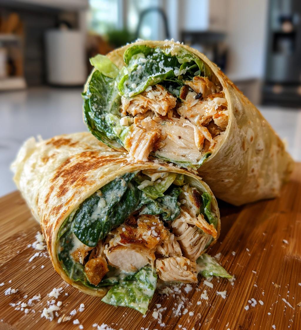 caesar chicken salad lunch wraps - detail 1