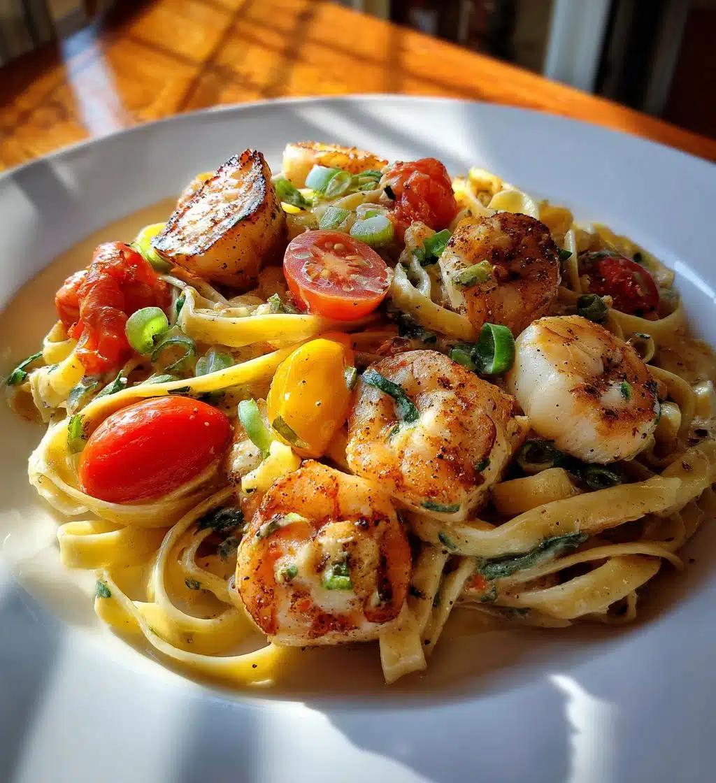 cajun seafood pasta - detail 1