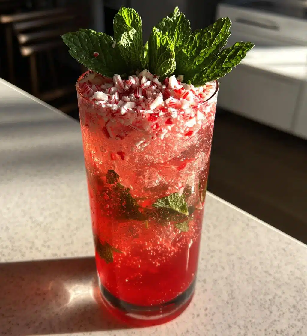 candy cane christmas punch - detail 1