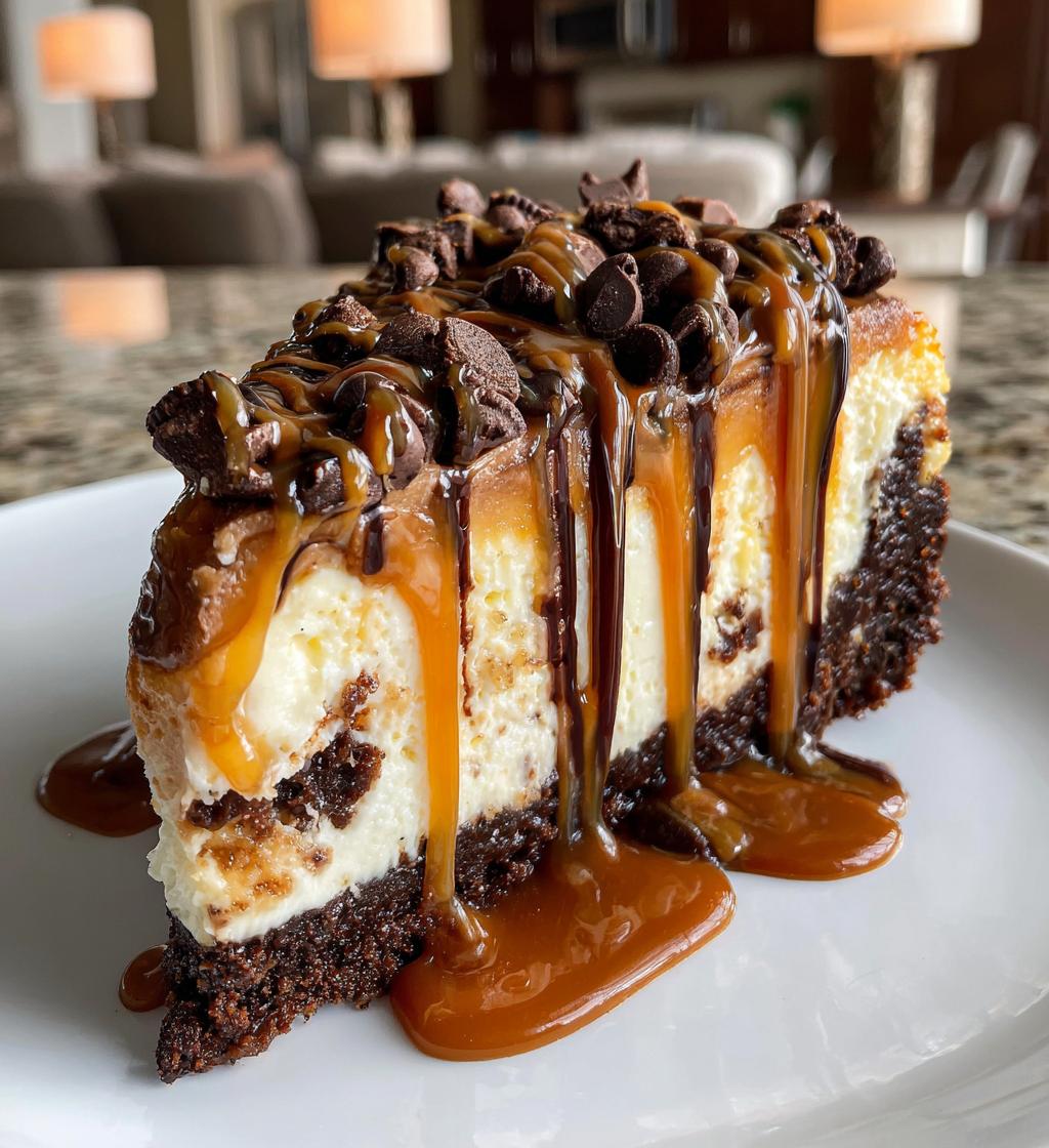 caramel brownie cheesecake