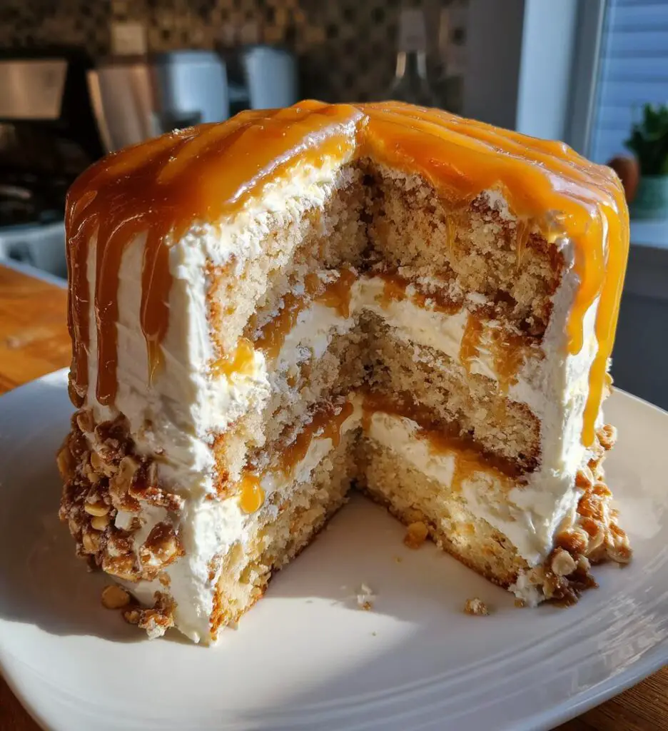 caramel butterscotch layer cake recipe