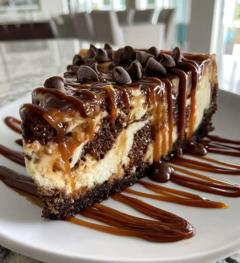 caramel chocolate coffee cheesecake - detail 1