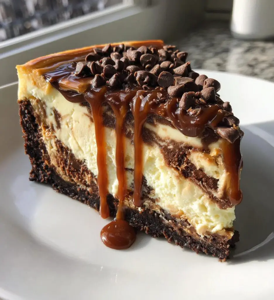 caramel chocolate coffee cheesecake