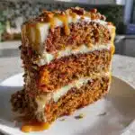 caramel pecan carrot heaven cake