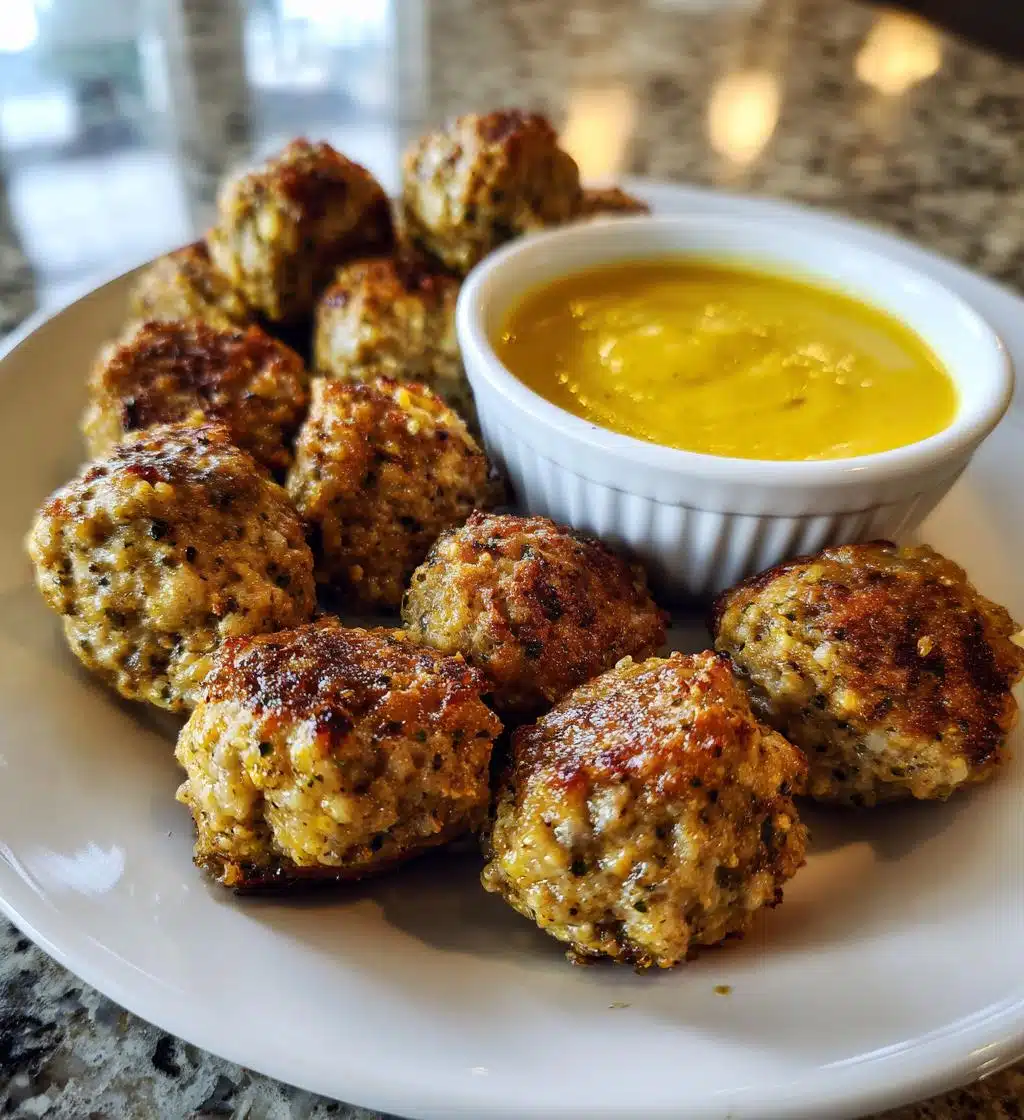 chardonnay italian sausage bites with spicy mustard dip - detail 1