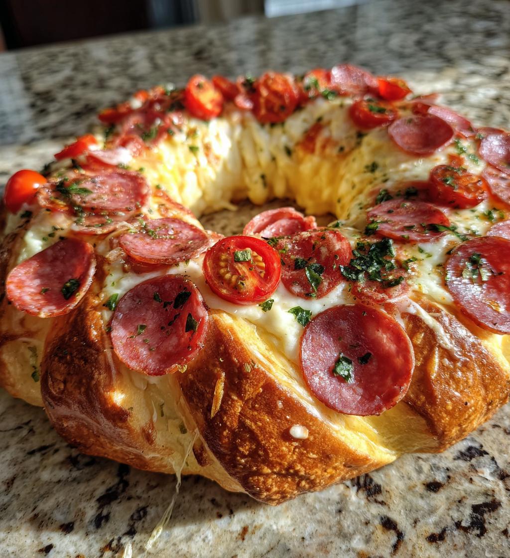 cheese lovers antipasto wreath - detail 1