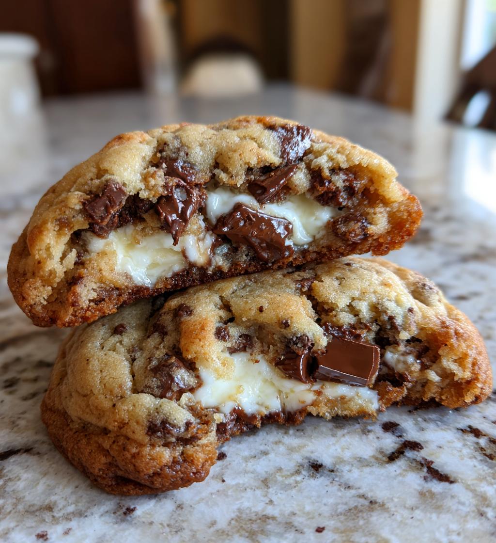 cheesecake stuffed chocolate chip cookies