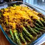 cheesy baked asparagus with beef