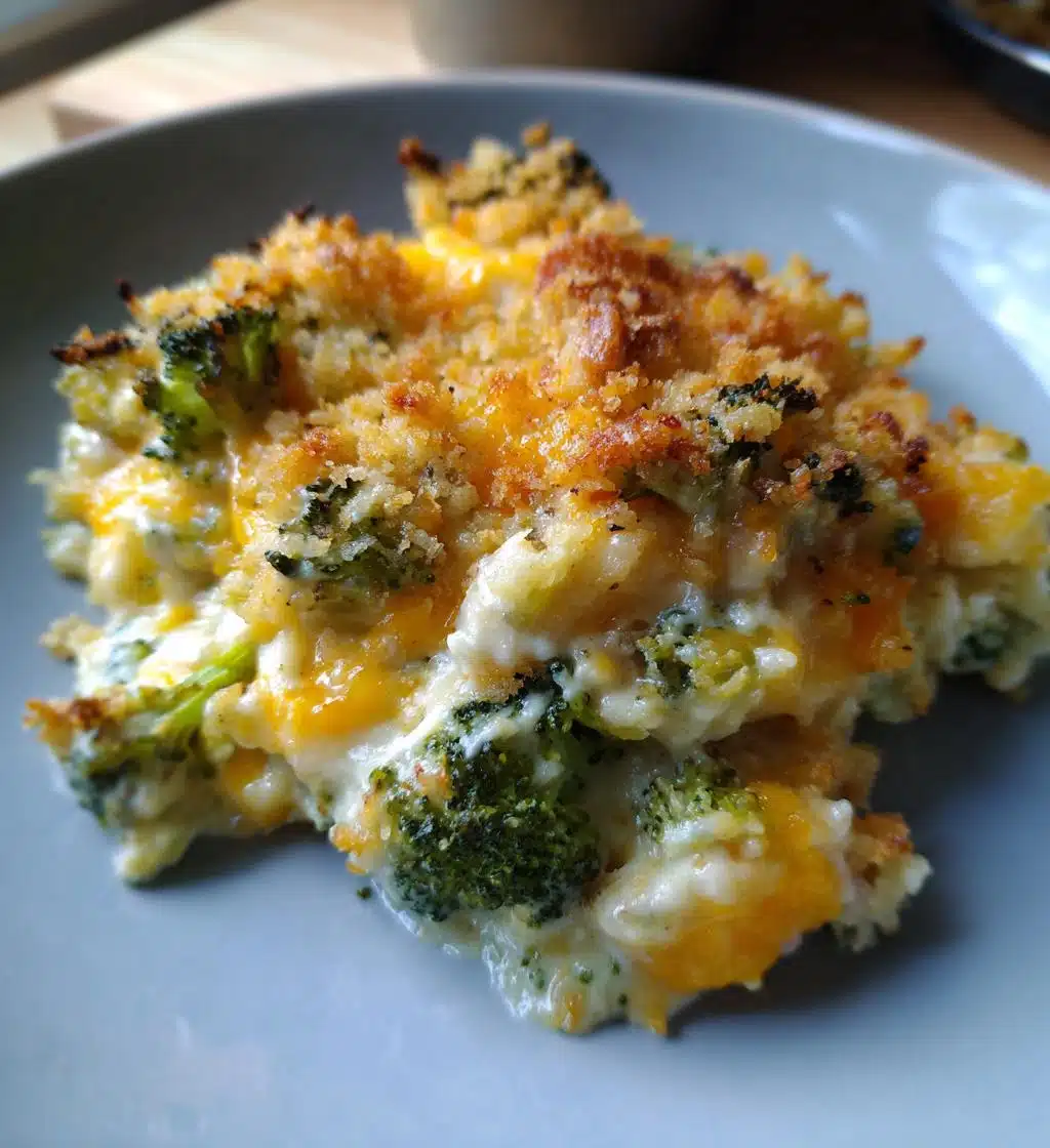 cheesy broccoli casserole - detail 1
