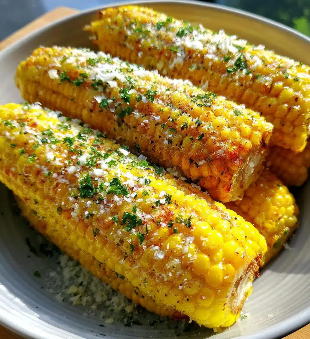 cheesy garlic butter corn on the cob - detail 1