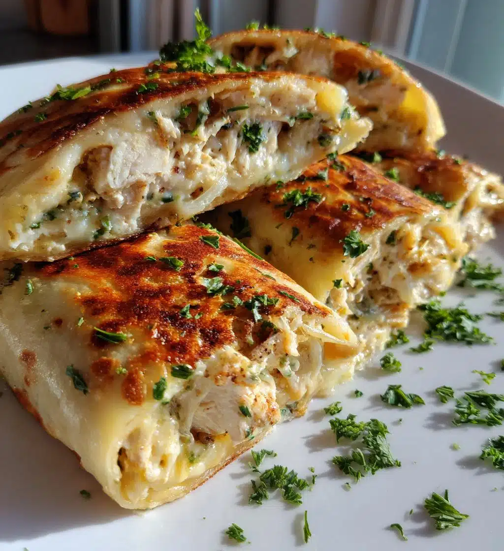 cheesy garlic chicken wraps recipe - detail 1