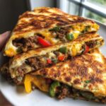 cheesy ground beef quesadillas