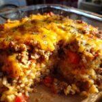 cheesy ground beef rice casserole recipe