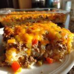 cheesy hamburger rice casserole