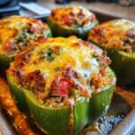 cheesy stuffed green peppers