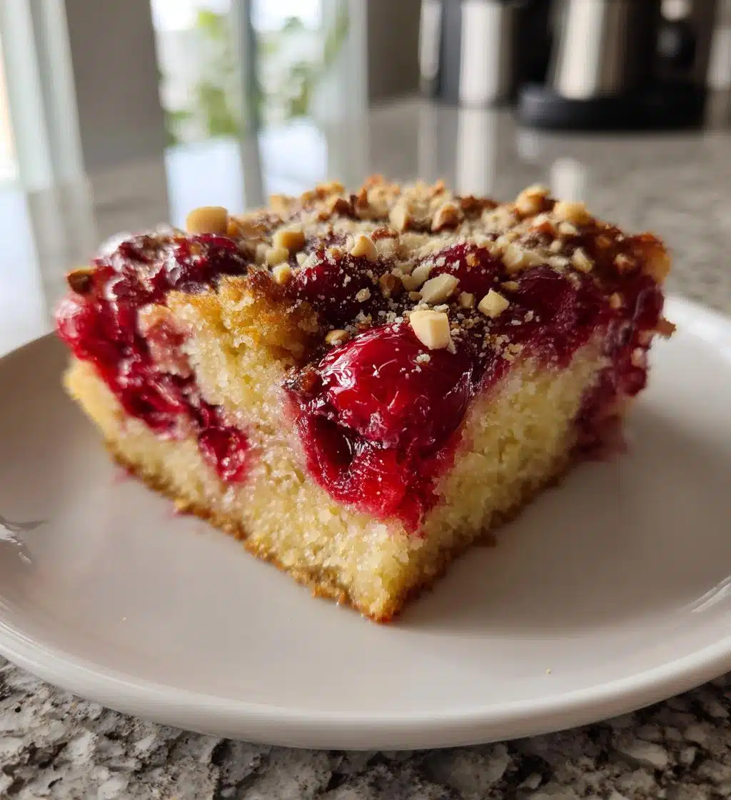 cherry dump cake - detail 1