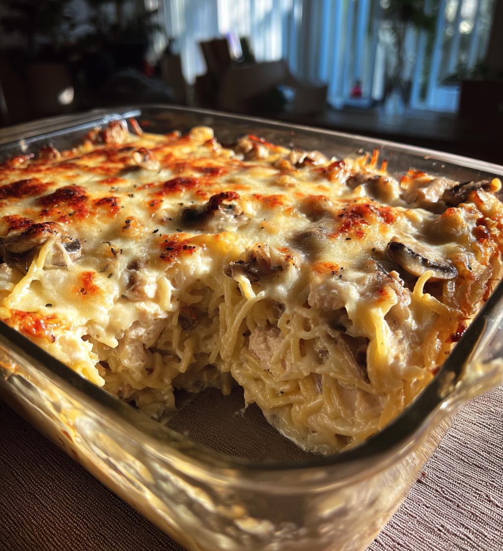 chicken tetrazzini casserole