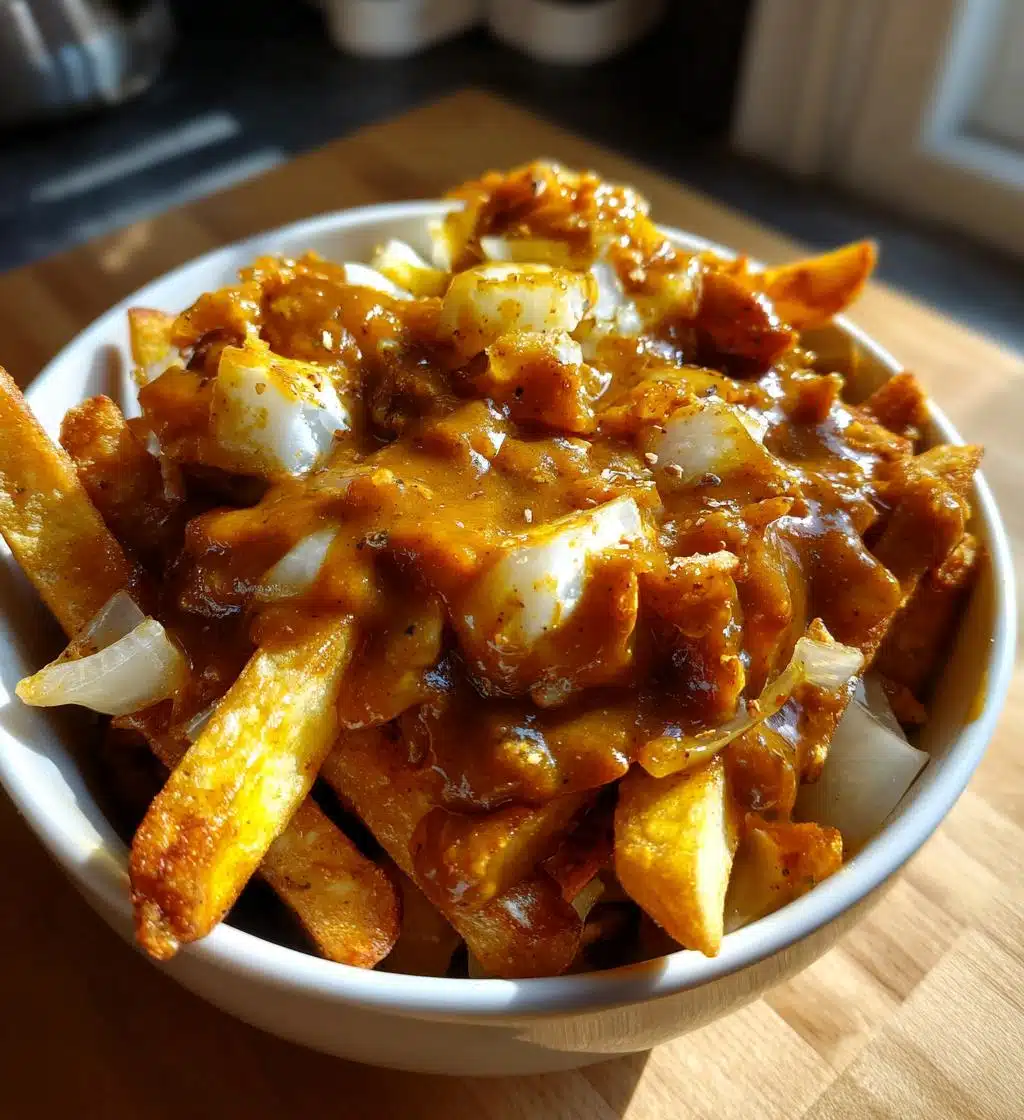 chips and curry sauce