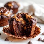 chocolate almond butter swirl muffins