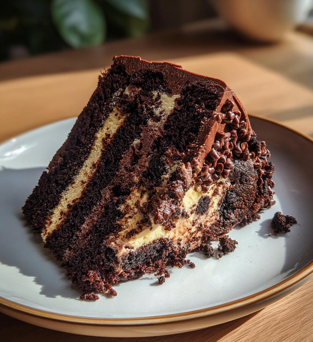chocolate cake with edible cookie dough filling - detail 1