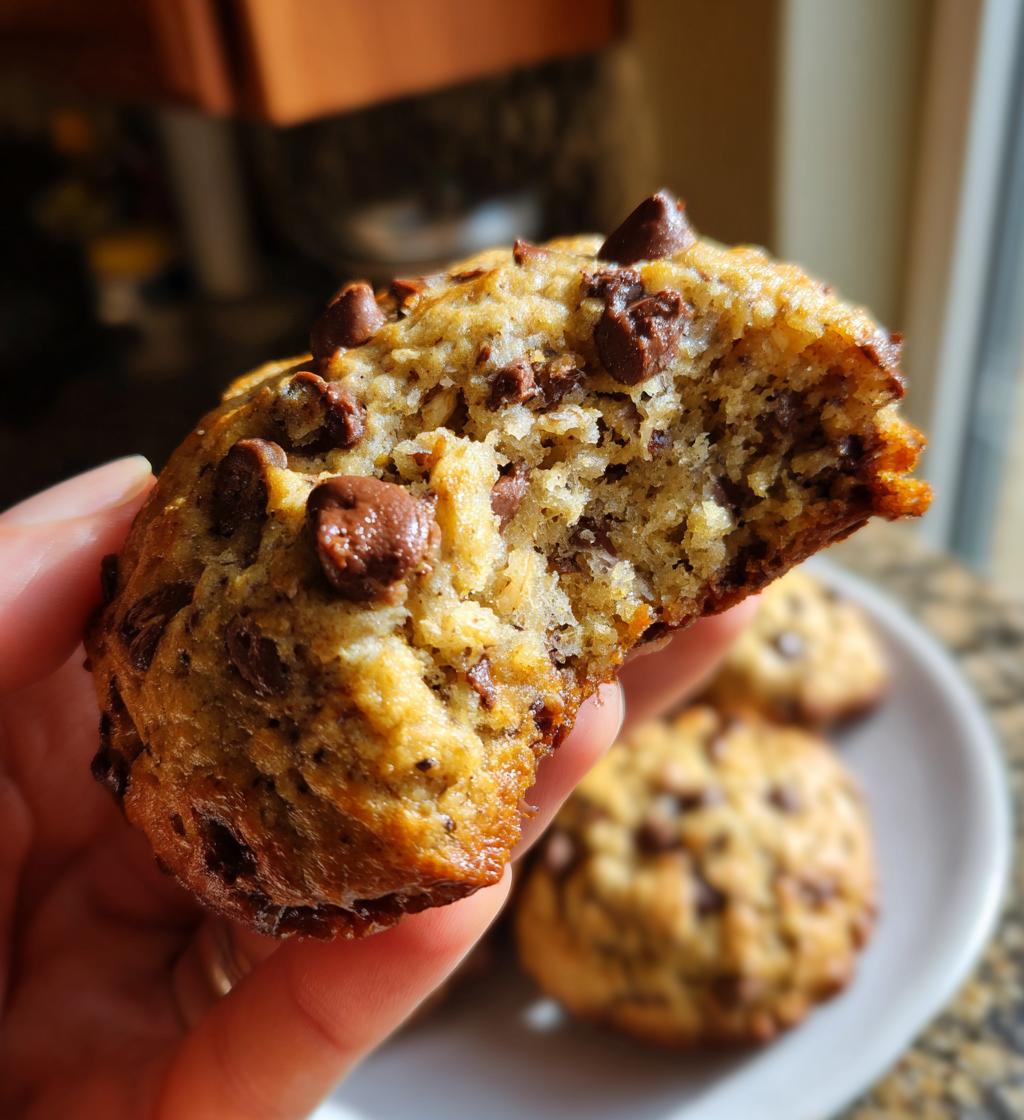 chocolate chip banana oatmeal cookies - detail 1