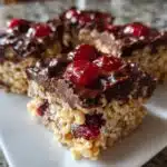 chocolate covered cherry rice krispies treats