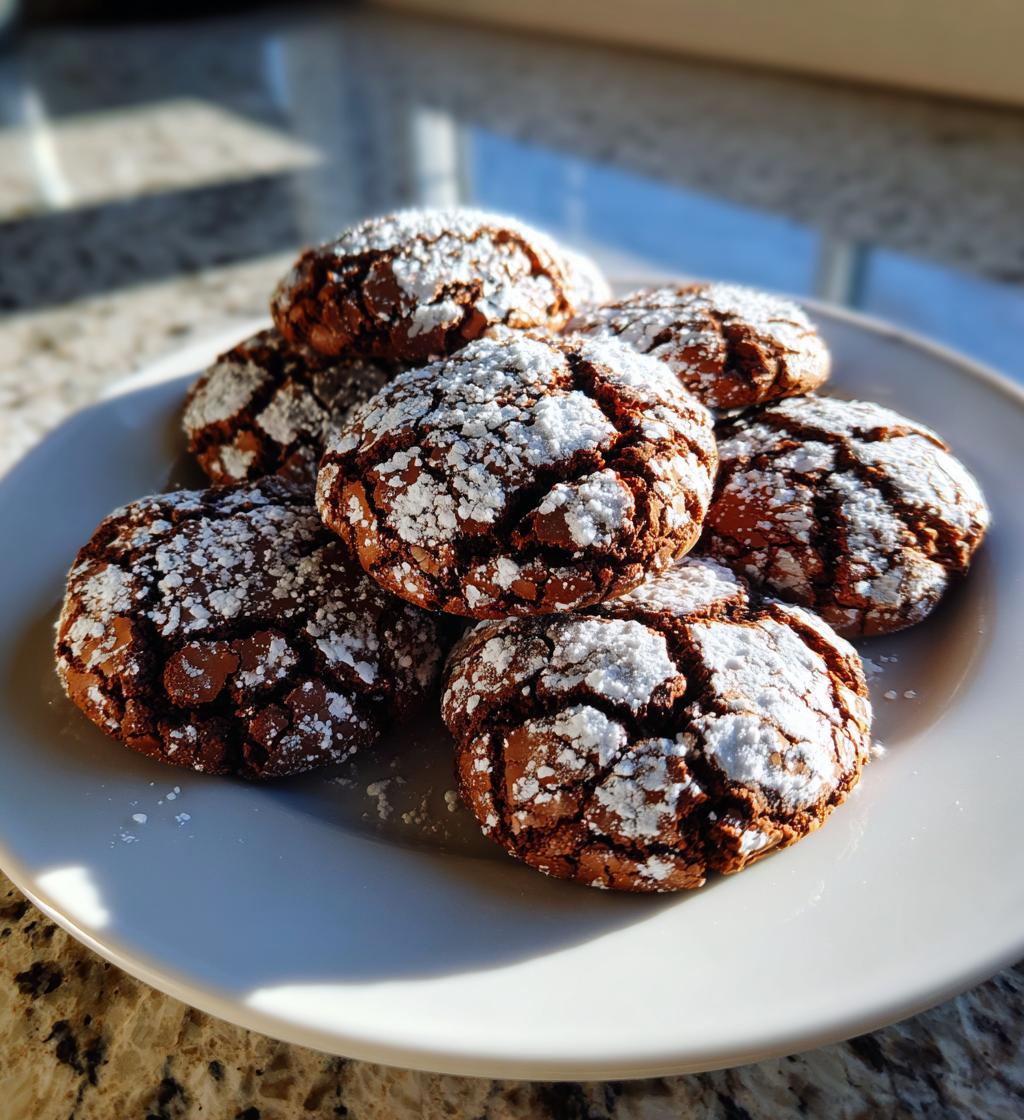 chocolate crinkle cookies melt in your mouth - detail 1