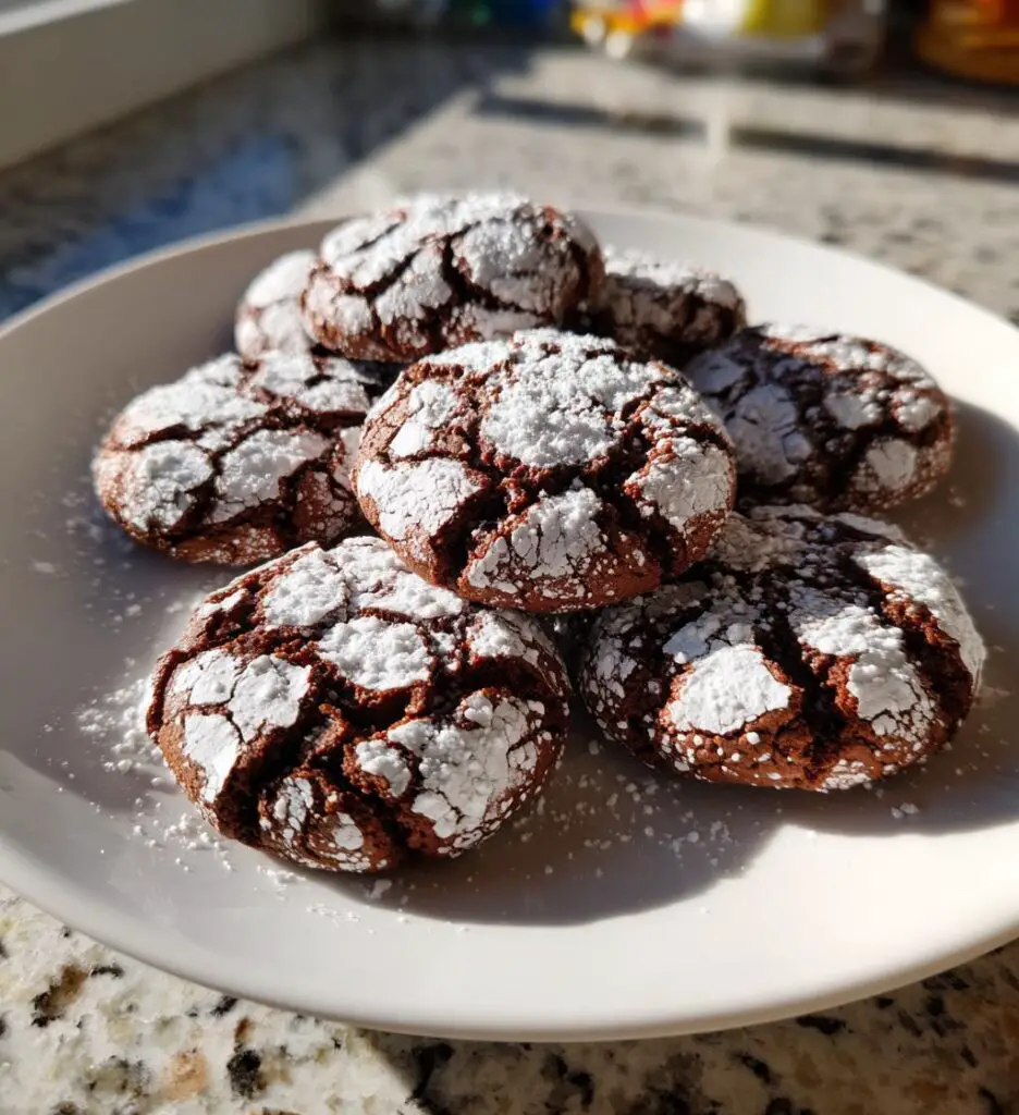 chocolate crinkle cookies melt in your mouth