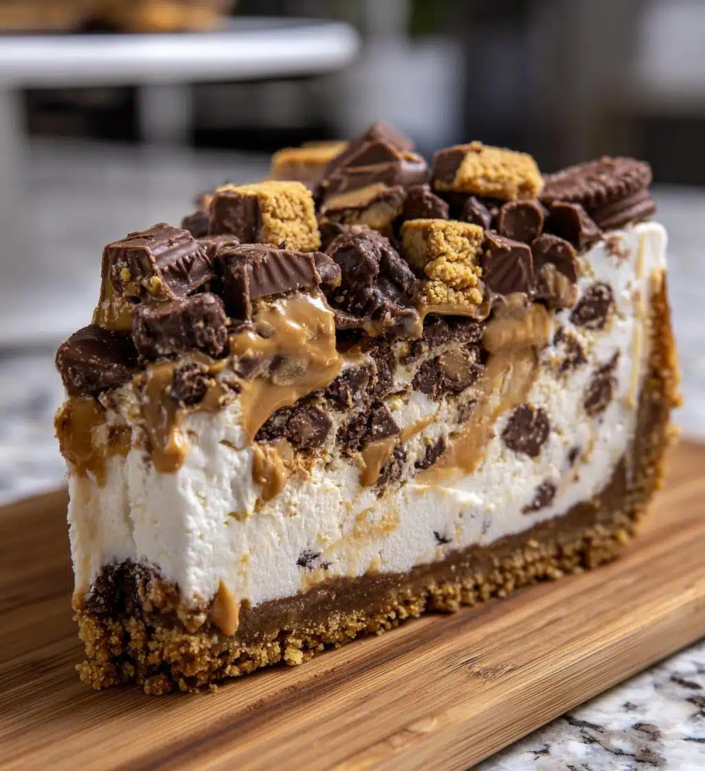 chocolate reeses cheesecake