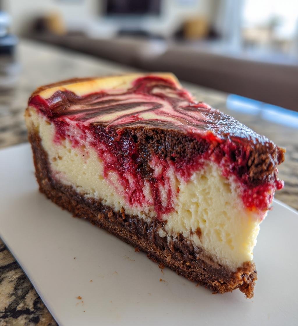 chocolate strawberry swirl cheesecake