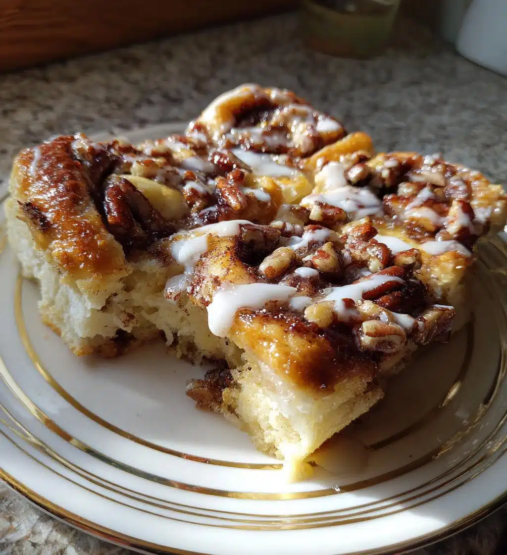 cinnamon roll dump cake - detail 1