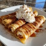 cinnamon roll high protein crepes