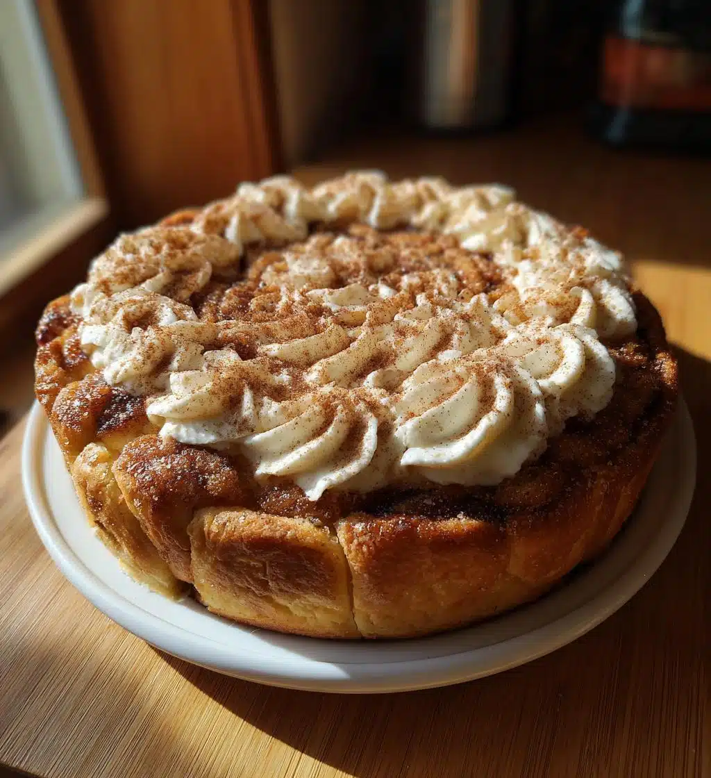 cinnamon sugar pizza made with crescent rolls - detail 1