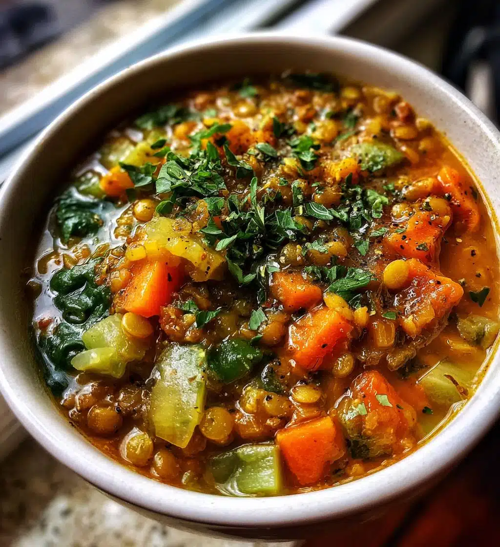 classic lentil soup - detail 1