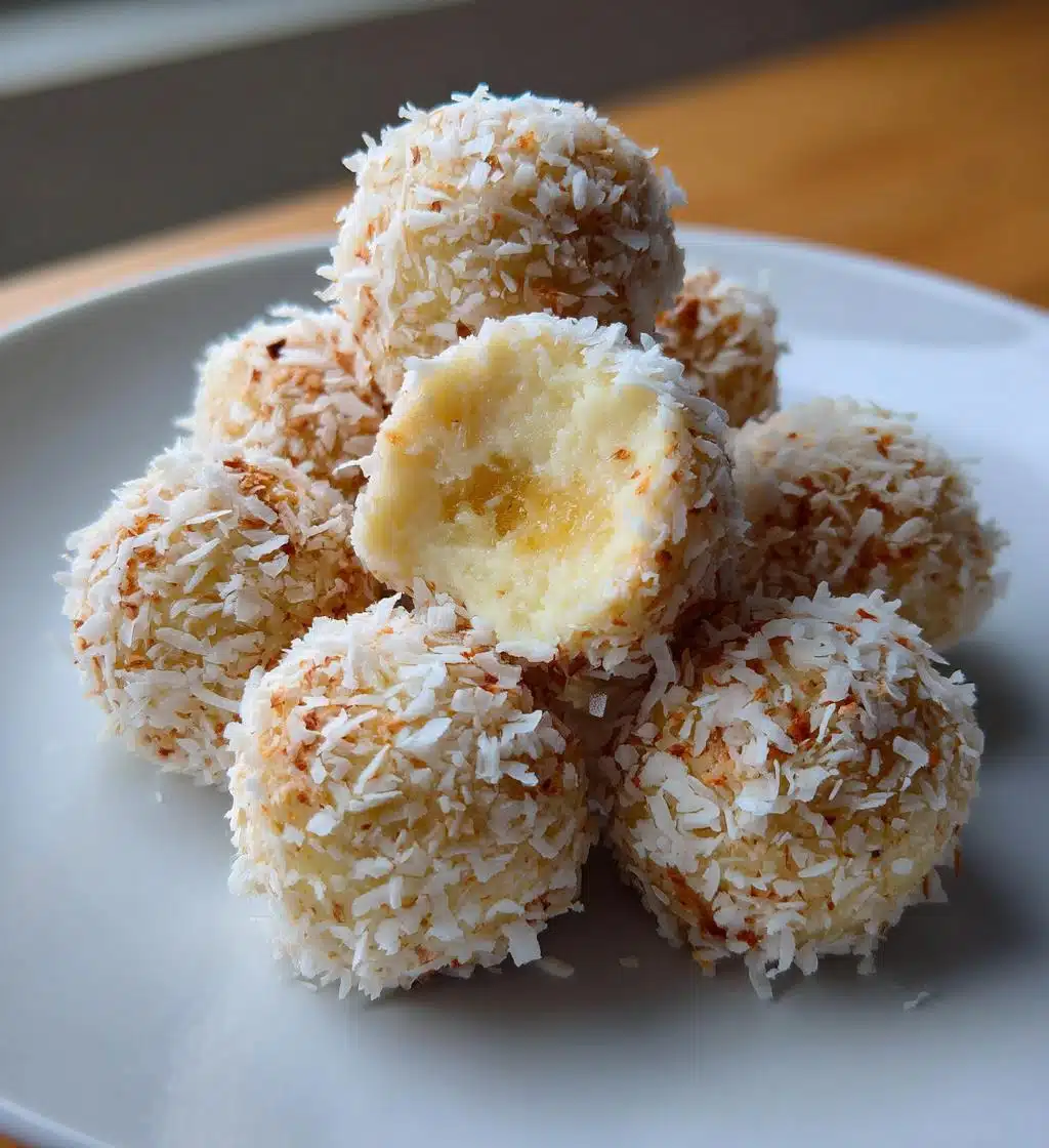 coconut lemon cream cheese truffles - detail 1